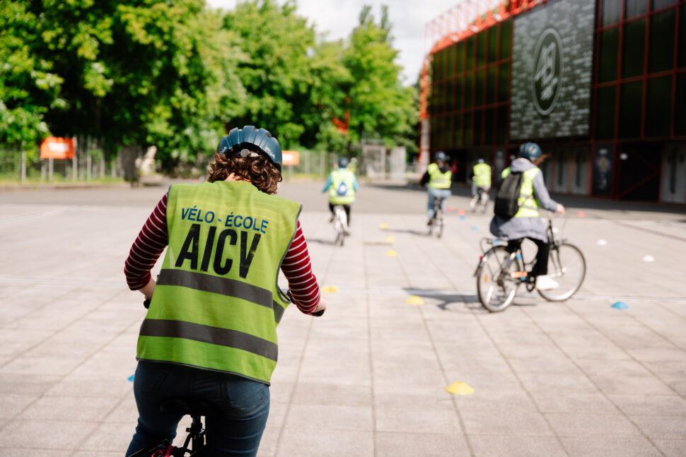 Élèves de la vélo-école Le Ban en plein exercice